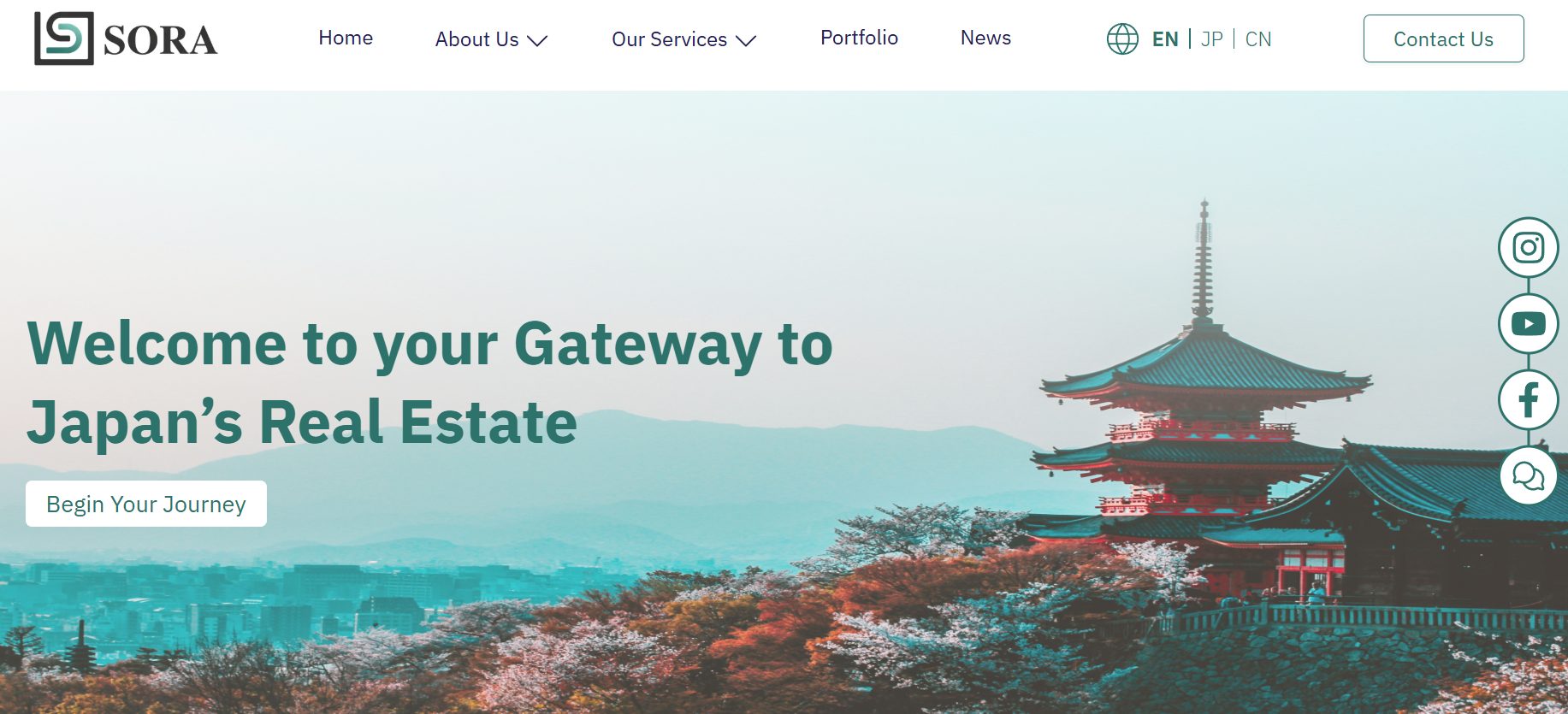 SORA Website Screenshot